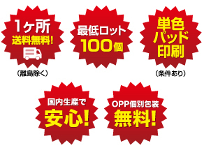 最低ロット 100個