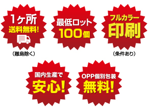 最低ロット 100個