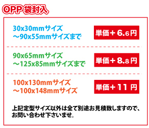 OPP袋封入について