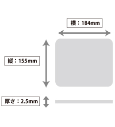 マウスパッド詳細図