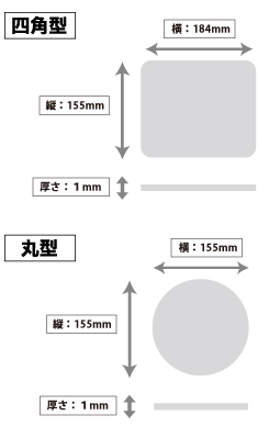 マウスパッド詳細図