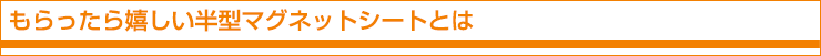 もらったら嬉しい半型マグネットシートとは